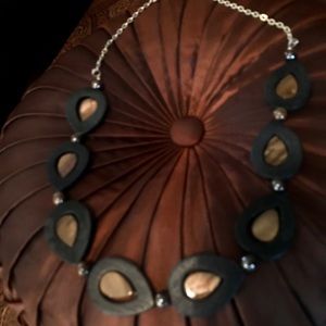 Necklace 24" Black and Copper